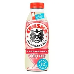 Crusha No Added Sugar Strawberry Milkshake Syrup 1 x 1ltr