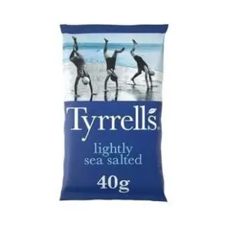 Tyrells lightly sea salted 40g.