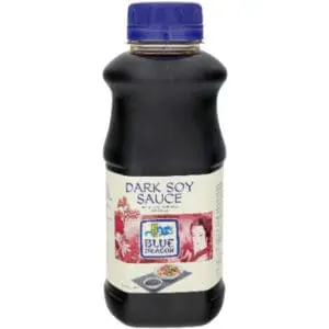 Blue Dragon dark soy sauce bottle.