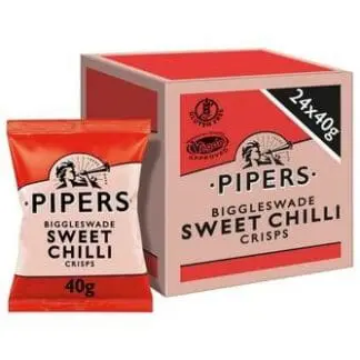 Pipers Biggleswade Sweet Chilli Crisps 24 x 40g.