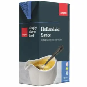 Machine hollandaise buttery sauce