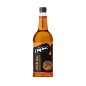 A bottle of DaVinci Gourmet Classic Gingerbread 1 x 1ltr liqueur on a white background.