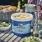 Small bucket of Anglesey Sea Salt Crisps which is opened