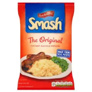 A bag of Batchelors Smash The Original Instant Mashed Potato 2kg with gravy.