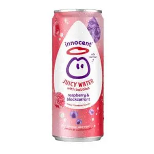 Innocent raspberry & blackcurrant juicy water.
