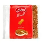 A package of Lotus Biscoff Crumb 750g cookies with an image showing a whole biscuit, a bisected biscuit, and cookie crumbs on a white background.