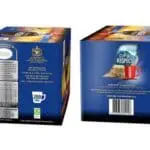 Two boxes of Nescafe Original Instant Decaffeinated Coffee 200x1.8g, displaying the front with the logo and a cup, and the back with nutritional information.