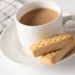 Tea and shortbread cookies.