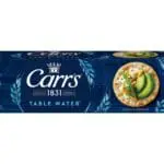Carr's Table Water crackers box.
