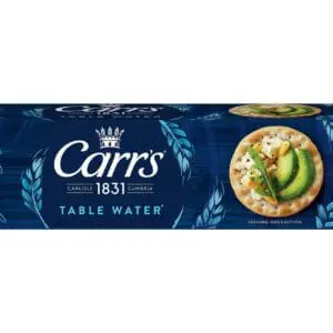 Carr's Table Water crackers box.