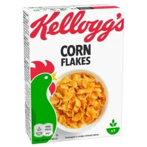 Kellogg's Corn Flakes cereal box.