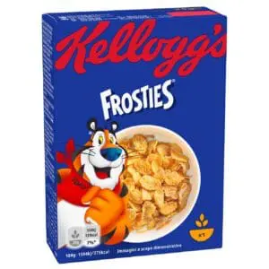 Kellogg's Frosted Flakes cereal box.