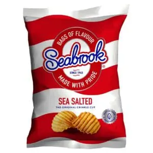 Seabrook Sea Salted crisps bag.