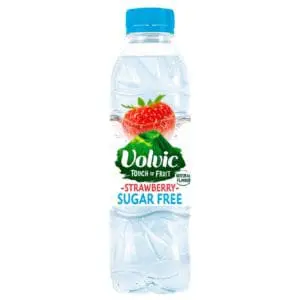Volvic strawberry flavored water, sugar-free.