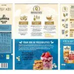 Quaker Rolled Oats: 100% wholegrain.