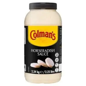 Colman's Horseradish Sauce, 2.25 litre bottle.