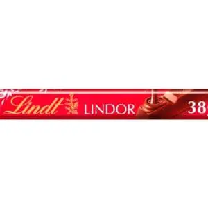 Lindt Lindor milk chocolate bar, 38g.