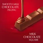 Lindt milk chocolate square.