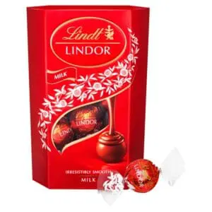 Lindt Lindor milk chocolate truffles.