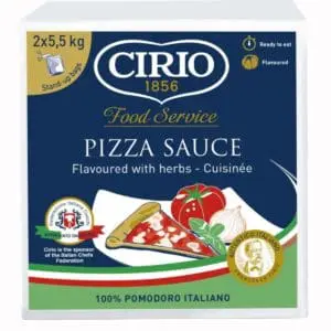 Cirio pizza sauce, 100% Italian tomatoes.