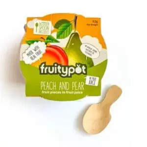 Fruitypot Peach & Pear in Juice 113g