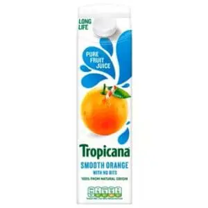 Tropicana Long Life Pure Smooth Orange Fruit Juice 6x850ml