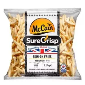 McCain Surecrisp Skin On Medium Chips 4x2.27kg