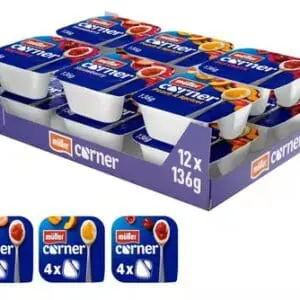 Muller Corner Mixed Strawberry, Cherry, Peach & Apricot Yogurt 12x136g