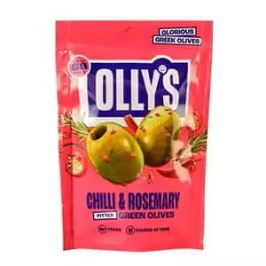 Olly's Olives Chilli & Rosemary Green Halkidiki Olives 12x50G
