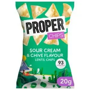 Properchips Sour Cream & Chive Lentil Chips 24x20g