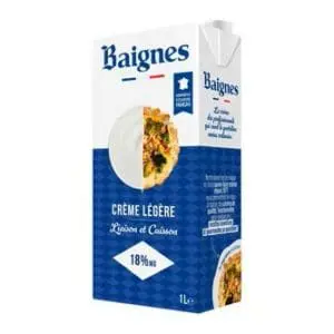 Baignes UHT Dairy Half Fat Cream 18% 1x1ltr