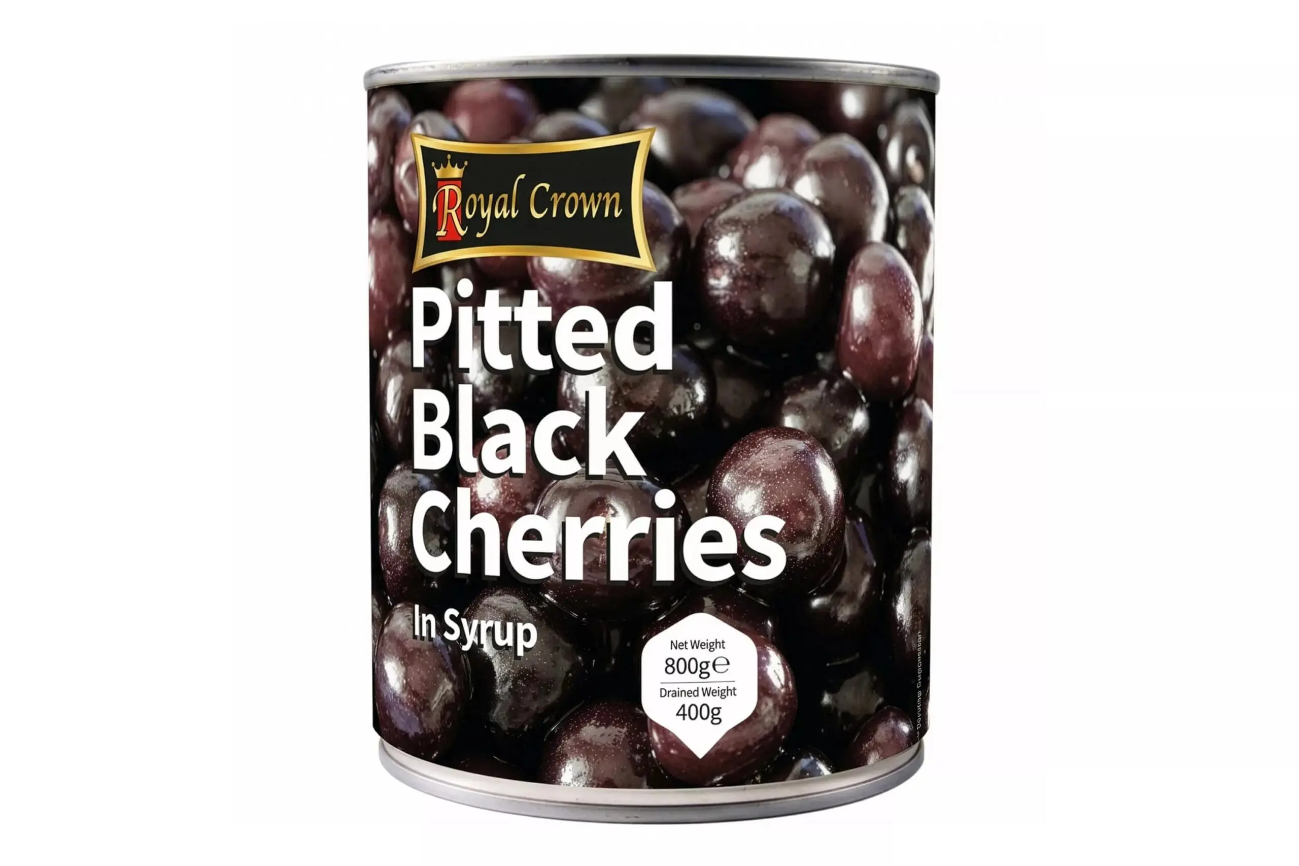 Royal Crown Black Pitted Cherries in Syrup 800g