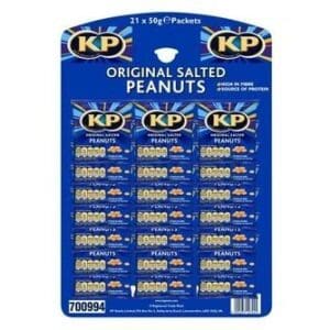 Kp original salted peanuts in a package.