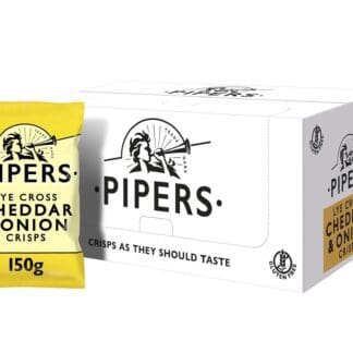 Box of Pipers Lye Cross Cheddar Onion Crisps