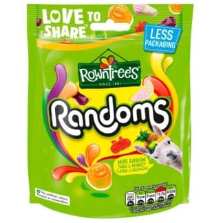 A bag of randoms for rabbits on a white background.