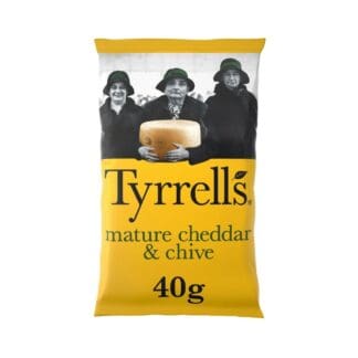 Tyrells natural cheddar & dill 40g.