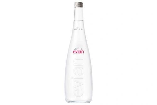 Evian natural mineral water bottle