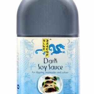 A bottle of Blue Dragon Professional Dark Soy Sauce 1L on a white background.