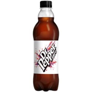 One bottle Dr pepper zere soft drink