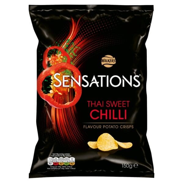 Sensations thai sweet chilli flavour potato chips