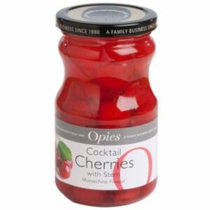 Opies cocktail cherries with steam maraschino flavour
