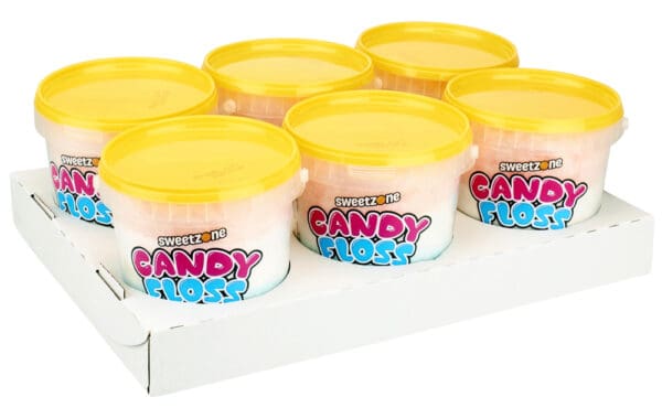 A box of SweetZone Candy Floss 6 x 50g in a white box.