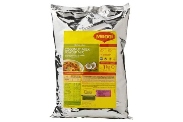 A bag of Maggi Coconut Milk Powder Mix 1kg on a white background.