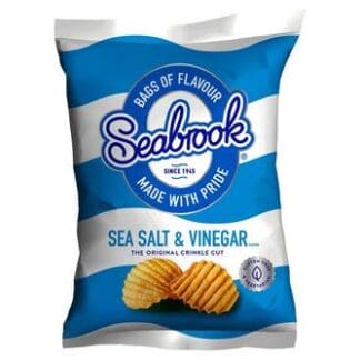 A bag of sea salt and vinegar chips.