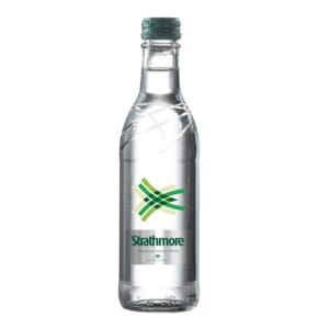 A bottle of water on a white background.