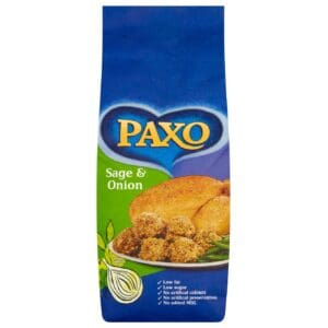 Paxo Sage and Onion Stuffing Mix.