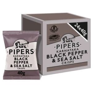 Pipers Karnataka Black Pepper & Sea Salt Crisps