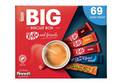 Advertisement for Nestlé Big Biscuit Box 1 x 1.357kg showing a coffee cup, three chocolate bars, and the price of 69p on a blue and red background.