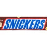 A Snickers Chocolate Bar 48x48g wrapper with logo and nutritional information visible.