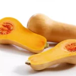 Halved and whole butternut squash.